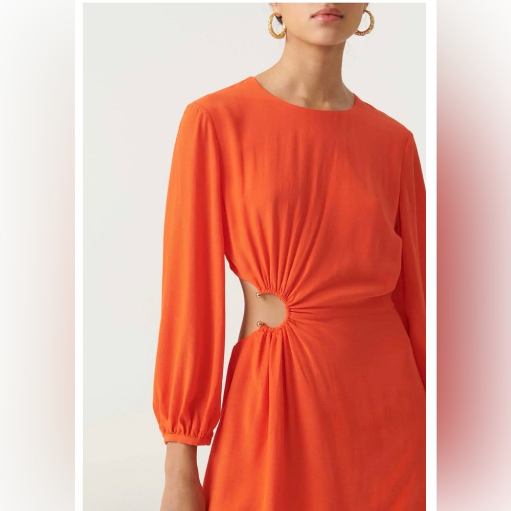 BA&SH Stunning Orange Cut-Out Dress